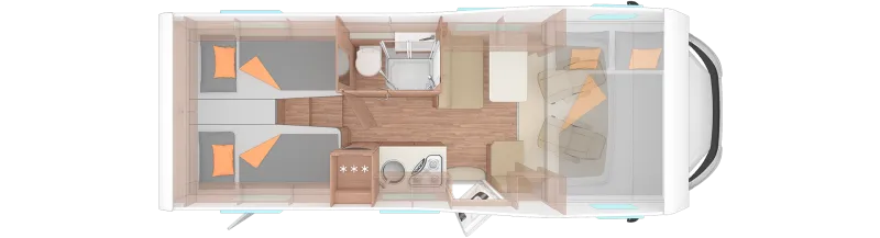 Weinsberg CaraHome 650 MEG Dachklima Einzelbetten Mediapk