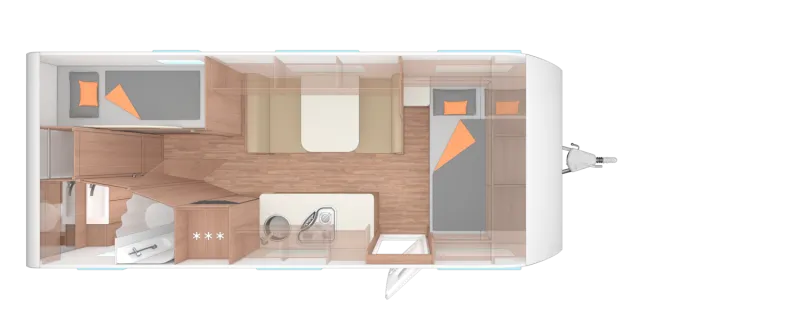Weinsberg CaraOne 550 QDK 1,7t Insektentür Ambientebel.