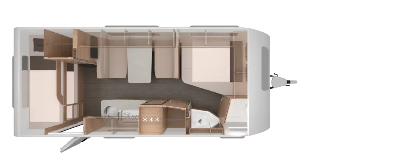 Knaus Südwind 540 FDK Black Selection Active Rock, Wäscheschrank