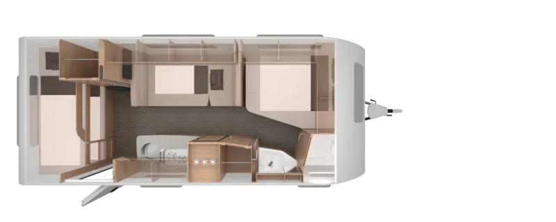 Knaus Südwind 540 FDK Black Selection Active Rock, Wäscheschrank