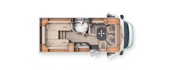 Tagesgrundriss Carthago c-tourer T 143 LE