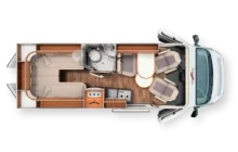 Grundriss Tag Malibu Van Comfort 640 LE charming coupé Mega-Rabatt!!!