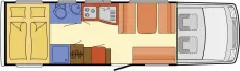 Grundriss Tag Dethleffs Globetrotter XL I 7870-2