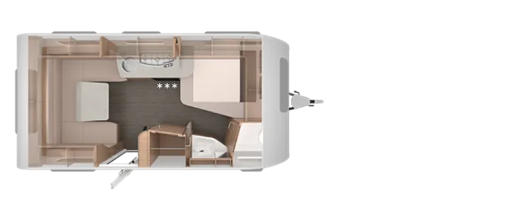 Grundriss Tag Knaus Südwind 450 FU 60 YEARS Bugfenster + Cityanschluss