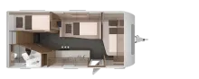 Grundriss Nacht Knaus Sport 580 QS 3er Etagenbett Markise