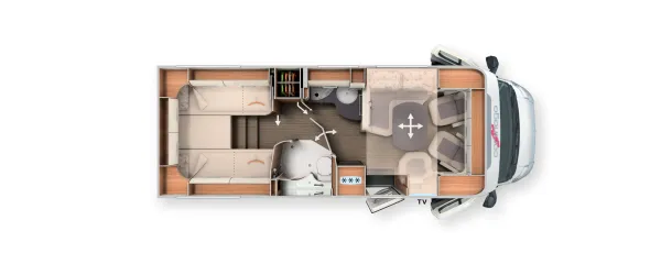 Tagesgrundriss Carthago c-tourer T 148 LE Comfort Tagesgrundriss Carthago c-tourer T 148 LE Comfort