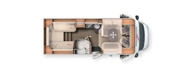 Tagesgrundriss Carthago c-tourer T 148 LE H Comfort