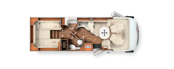 Tagesgrundriss Carthago chic c-line I 4.9 LE L