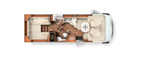 Tagesgrundriss Carthago chic c-line I 4.9 LE L superior Tagesgrundriss Carthago chic c-line I 4.9 LE L superior