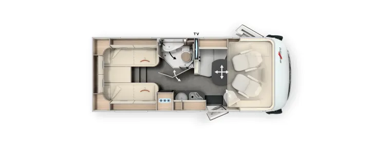 Grundriss Tag Malibu I 441 LE 140 PS / Schalter, 576 - 2072