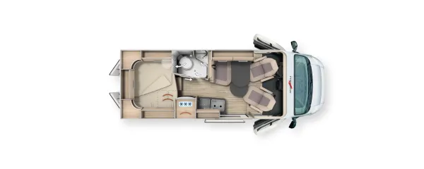 Tagesgrundriss Malibu Van Comfort 600 DB