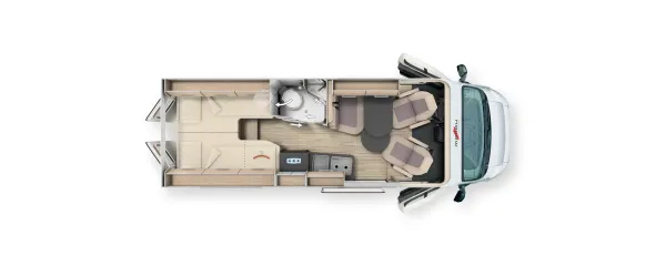 Tagesgrundriss Malibu Van Diversity 640 LE K