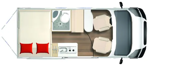 Tagesgrundriss Bürstner Campeo C 540