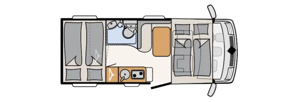 Tagesgrundriss Dethleffs Globebus I 1 Tagesgrundriss Dethleffs Globebus I 1