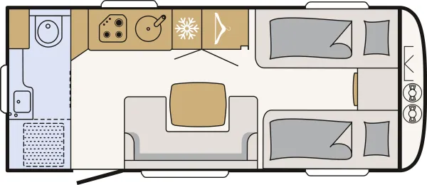 Tagesgrundriss Dethleffs Nomad 520 ELT