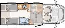 Grundriss Tag Dethleffs Trend T 6717 EB Automatik+140 PS*