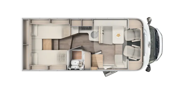 Grundriss Tag Carado T 338 pro+ SAT & TV / Markise / Pro+