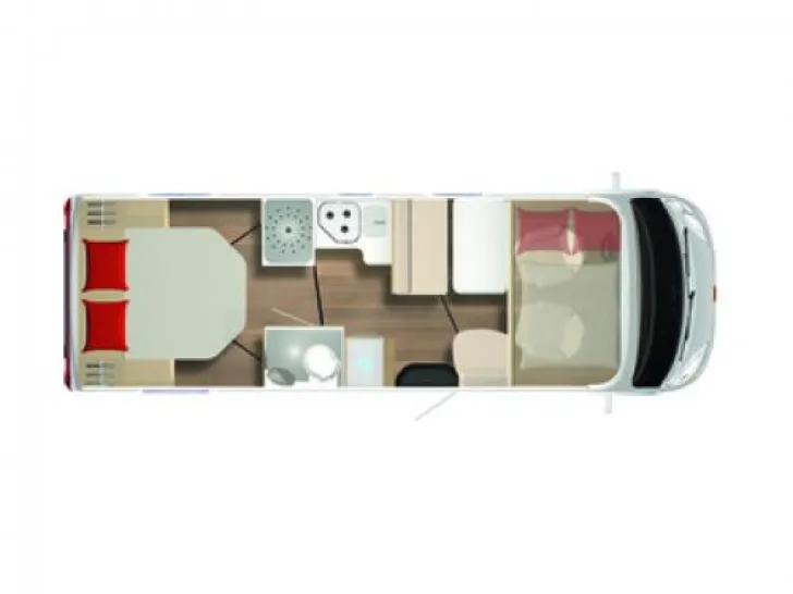 Grundriss Tag Bürstner Lyseo Time I 734 G -- UNIKAT ---