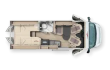 Grundriss Tag Malibu Van Diversity 640 LE K -