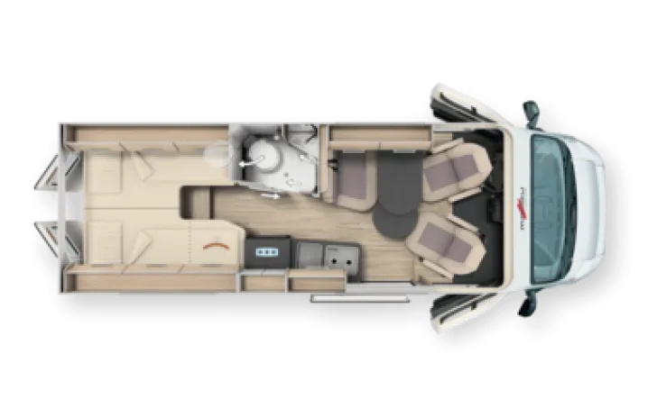 Grundriss Tag Malibu Van Diversity 640 LE K -