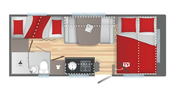 Tagesgrundriss Sterckeman Evolution 496 PE Kid's Tagesgrundriss Sterckeman Evolution 496 PE Kid's