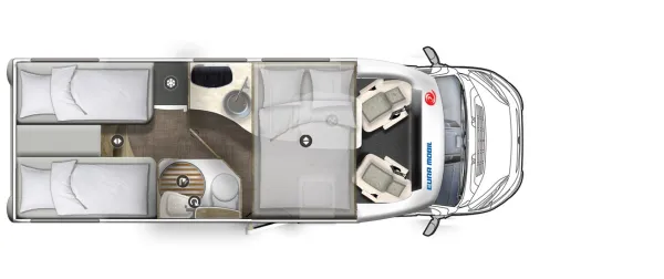 Tagesgrundriss Eura Mobil Profila RS 695 EB Tagesgrundriss Eura Mobil Profila RS 695 EB