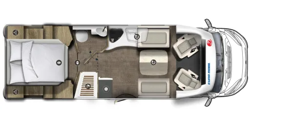 Tagesgrundriss Eura Mobil Profila T 720 QF