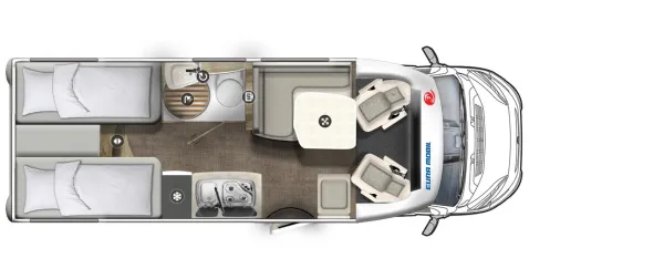 Tagesgrundriss Eura Mobil Profila T 660 EB