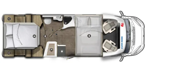 Tagesgrundriss Eura Mobil Profila RS 720 QF Tagesgrundriss Eura Mobil Profila RS 720 QF