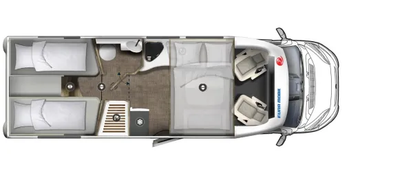 Tagesgrundriss Eura Mobil Profila RS 720 EF