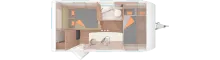 Grundriss Nacht Weinsberg CaraOne 420 QD