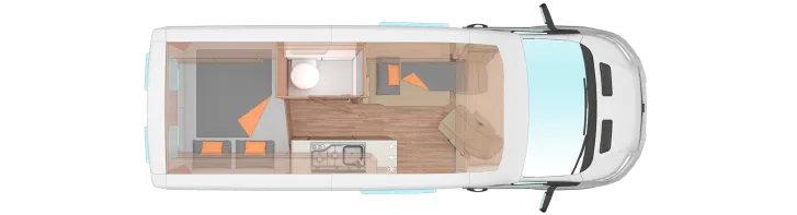 Grundriss Nacht Weinsberg CaraBus 600 MQ (FORD)