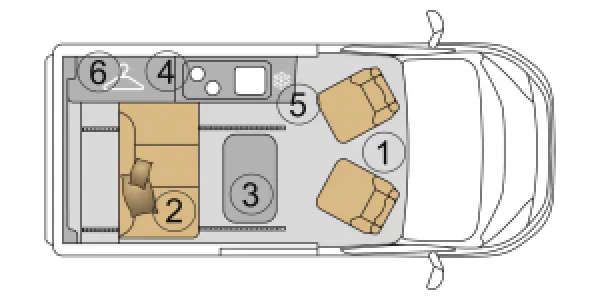 Tagesgrundriss Mooveo Campervan 3