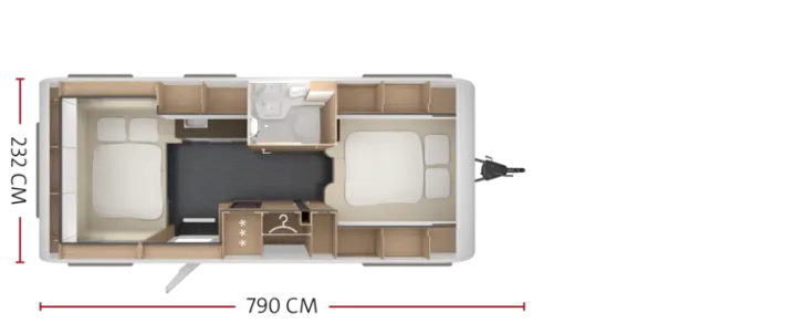 Grundriss Tag Tabbert PEP PANTIGA 550 E UVP 48.543,- Euro - ab Herbst