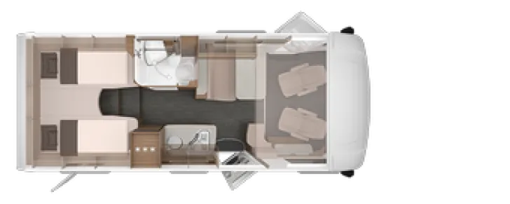 Grundriss Tag Knaus L!VE I 650 MEG Verfügbar