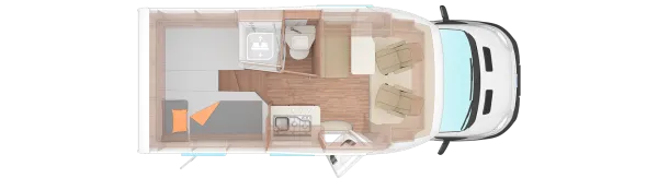 Tagesgrundriss Weinsberg CaraLoft 600 MEG Tagesgrundriss Weinsberg CaraLoft 600 MEG