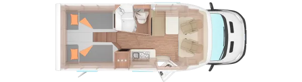 Tagesgrundriss Weinsberg CaraLoft 650 MEG