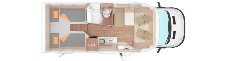 Grundriss Tag Weinsberg CaraLoft 650 MEG