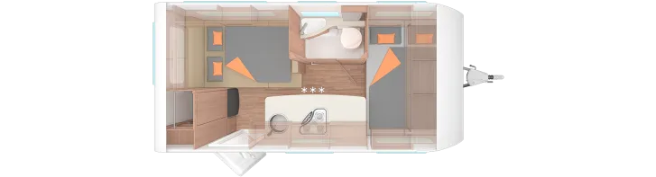 Grundriss Nacht Weinsberg CaraOne 420 QD Beschenkt Euch selbst