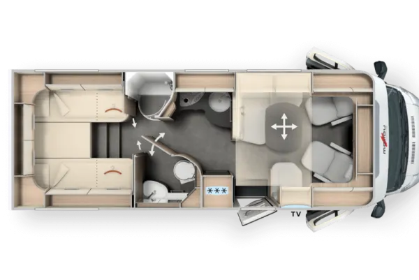 Nachtgrundriss Malibu T 490 LE Nachtgrundriss Malibu T 490 LE