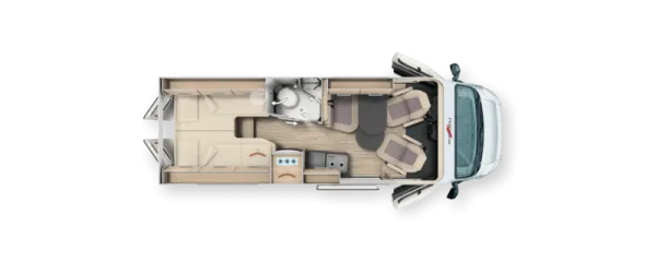 Tagesgrundriss Malibu Van Comfort 640 LE Tagesgrundriss Malibu Van Comfort 640 LE