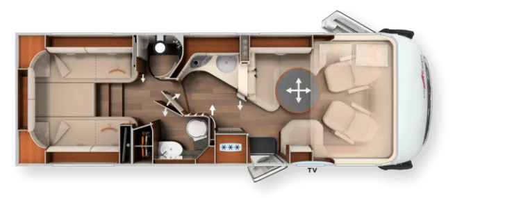 Grundriss Tag Carthago chic e-line I 50 LE wie neu!!