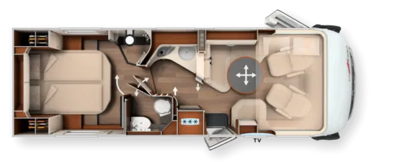Tagesgrundriss Carthago chic e-line I 51 QB