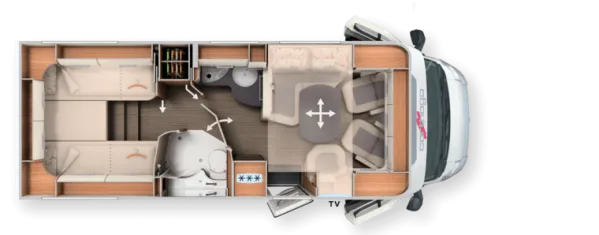 Tagesgrundriss Carthago c-tourer T 148 LE Comfort Tagesgrundriss Carthago c-tourer T 148 LE Comfort