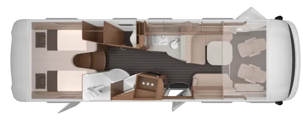 Tagesgrundriss Knaus Sun I 900 LEG Tagesgrundriss Knaus Sun I 900 LEG