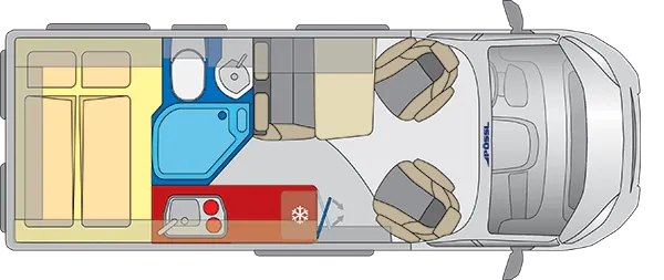 Tagesgrundriss Pössl Trenta 600 R