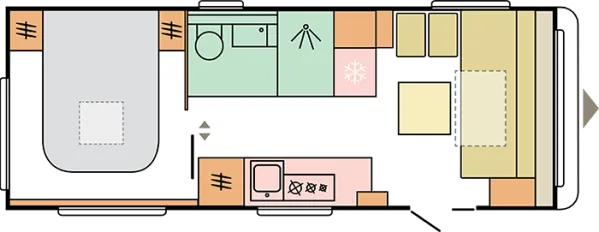 Tagesgrundriss Adria Astella 644 DP