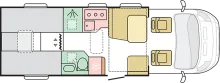 Grundriss Tag Adria Matrix ALL-IN 670 SL
