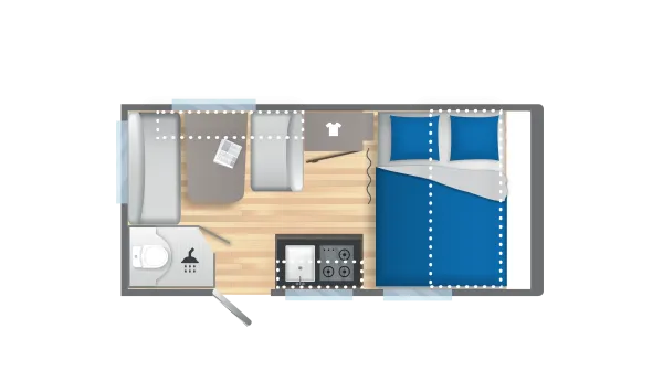 Tagesgrundriss Caravelair Alba 390