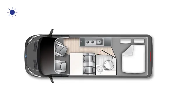 Tagesgrundriss Westfalia Meridian limited